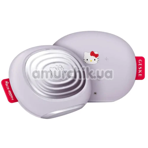 Ультразвуковой массажер-маска для лица Geske Sonic Warm & Cool Mask 8 in 1 - Hello Kitty, фиолетовый