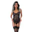 Комплект Daring Intimates Underwire Cami Garter With Matching String, черный: корсет + трусики-стринги - Фото №2