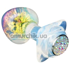 Анальная пробка с разноцветным кристаллом Univibe Plug FSJ013-1, прозрачная - Фото №1