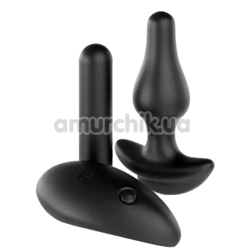 Трусики с анальной пробкой с вибрацией HookUp Panties Remote Bowtie Bikini, черные