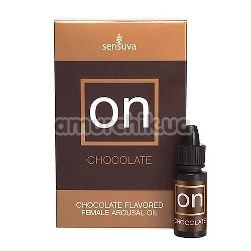 Возбуждающее масло с эффектом вибрации Sensuva On Arousal Oil For Her Chocolate - шоколад, 5 мл - Фото №1