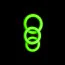 Набор эрекционных колец Ouch! Glow In The Dark Cock Ring Set - светится в темноте, зеленый - Фото №5