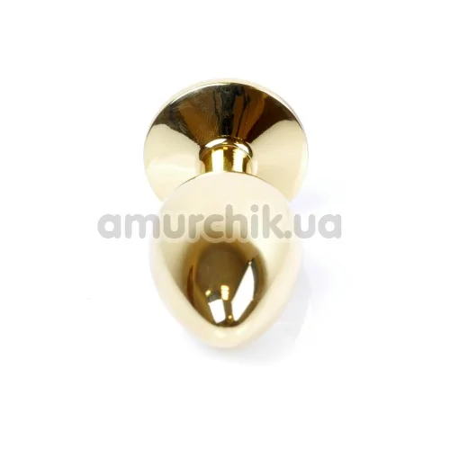 Анальная пробка со светло-розовым кристаллом Exclusivity Jewellery Gold Plug, золотая