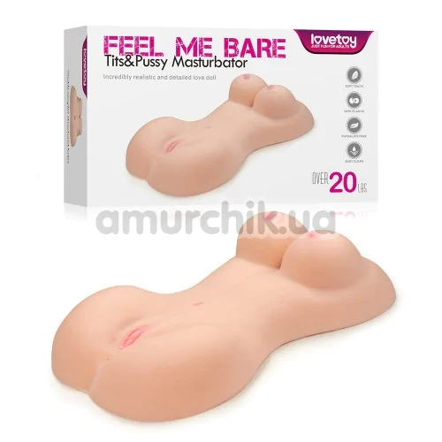 Искусственная вагина и анус Feel Me Bare Tits&Pussy Masturbator, телесная
