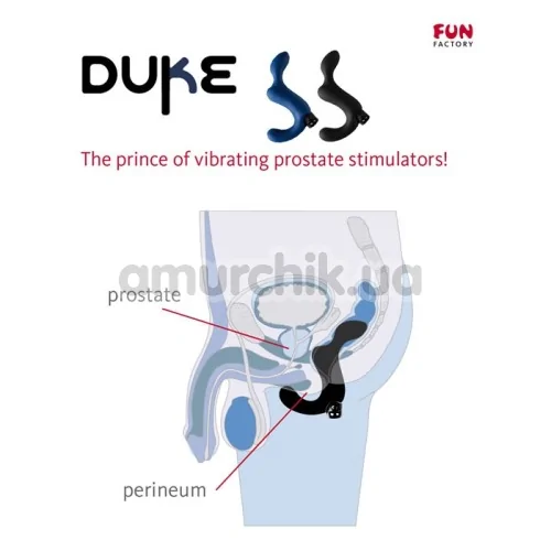 Вібростимулятор простати для чоловіків Fun Factory Duke, синій