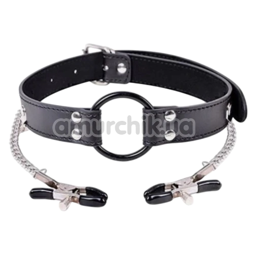 Бондажный набор Star Night Harness & Gag Nipple Clamps, черный