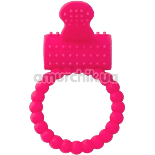 Віброкільце Silicone Vibro Cock Ring, рожеве - Фото №1