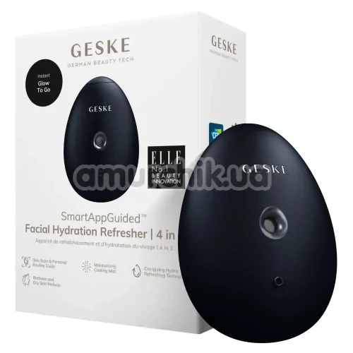 Увлажнитель для кожи лица Geske Facial Hydration Refresher 4 in 1 Oval, черный