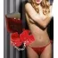 Комплект Admas The Sexy Stories красный: трусики-стринги + фиксаторы - Фото №2