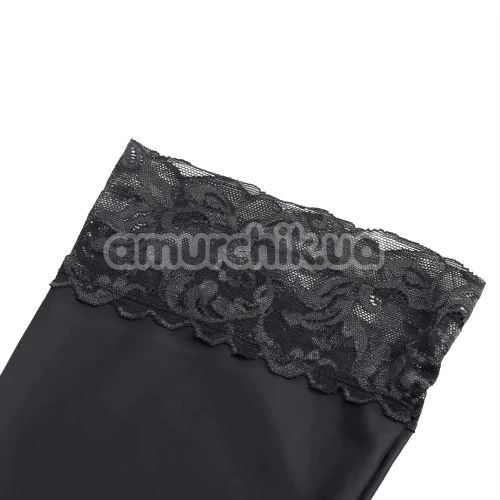 Панчохи Star Night PU Leather Thigh High Stockings, чорні