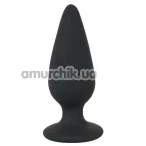 Анальна пробка Black Velvets Heavy Plug Medium, чорна - Фото №1