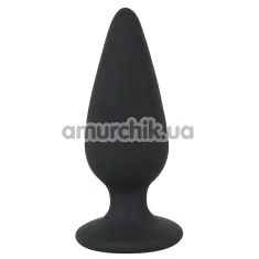 Анальна пробка Black Velvets Heavy Plug Medium, чорна - Фото №1
