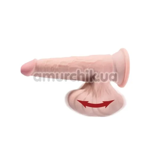 Фаллоимитатор King Cock Plus 7 Triple Density Cock With Swinging Balls, телесный