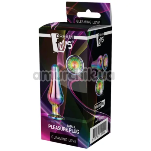 Анальная пробка с радужным кристаллом Gleaming Love Small Pleasure Plug, радужная