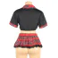 Костюм школьницы Star Night Crop Top Plaid Skirt Schoolgirl Costume Set, черно-красный: топ + юбка - Фото №7