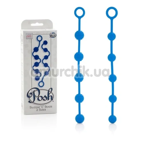 Набор анальных цепочек Posh Silicone “O” Beads, голубой
