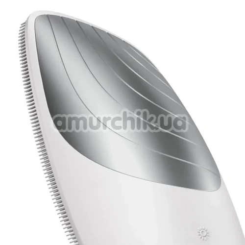 Ультразвуковая щетка для лица Geske Sonic Thermo Facial Brush 6 in 1, белая