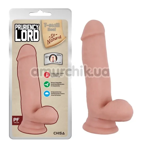 Фалоімітатор T-skin ReaL Pruriency Lord, тілесний