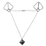 Зажимы для сосков Lockink Minimalism Metal Nipple Clamps with Heavy Pendant And Rings, серые - Фото №1