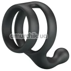 Ерекційне кільце Crazy Bull Silicone Cock Ring Yancy, чорне - Фото №1