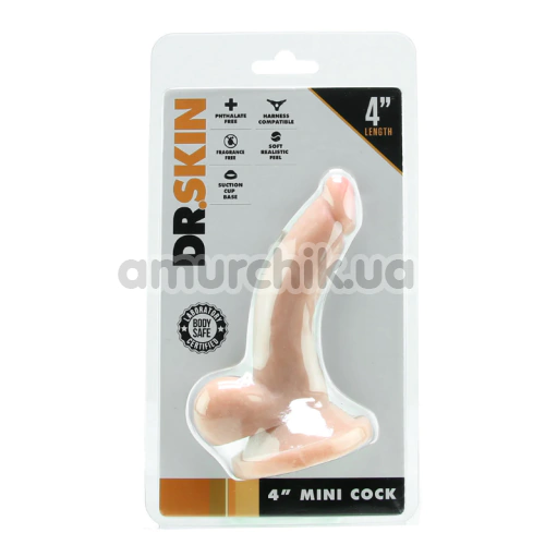 Фаллоимитатор Dr. Skin Mini Cock 4, телесный