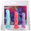 Набор из 3 фаллоимитаторов Doc Johnson Crystal Jellies Dong Starter Set, разноцветный - Фото №12