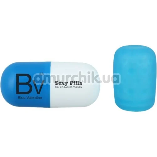 Мастурбатор Love To Love Sexy Pills Blue Valentine, голубой - Фото №1