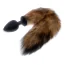 Анальная пробка с коричневым хвостиком Boss Series Fox Tail XXL, черная - Фото №2