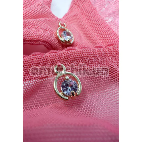 Комплект Passion Free Your Senses Resilque Set, розовый: бюстгальтер + трусики-стринги