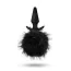 Анальна пробка Anal Adventures Platinum Rabbit Tail Plug, чорна - Фото №1