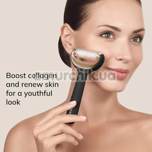 Массажер-роллер для лица и тела с микроиглами Geske MicroNeedle Face & Body Roller 8 in 1, серый
