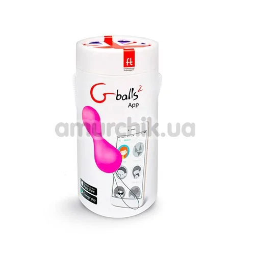 Вагинальные шарики Gballs 2 App - Petal Rose, розовые