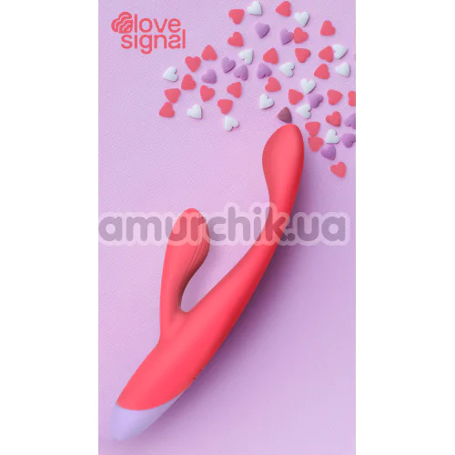 Вібратор Love Signal Double Beat, кораловий