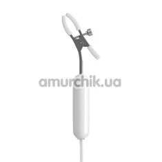Затискачі для сосків з вібрацією iSex Usb Nipple Clamp, білі - Фото №1