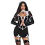 Костюм монахині Leg Avenue Holy Hottie Dress, чорний: сукня + накидка на голову - Фото №3