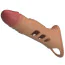 Насадка на пенис с вибрацией Pretty Love Penis Sleeve 026241Z-1, светло-коричневая - Фото №1