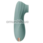 Симулятор орального сексу для жінок з вібрацією Sweet Em Velvet Lure Air Kiss, зелений - Фото №1