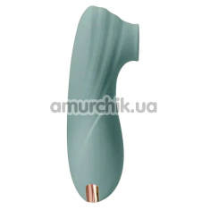 Симулятор орального сексу для жінок з вібрацією Sweet Em Velvet Lure Air Kiss, зелений - Фото №1