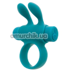 Виброкольцо для члена S Pleasures Premium Rabbit Ring, бирюзовое - Фото №1