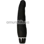 Вибратор Mini Silicone Classic 16 см, черный - Фото №1