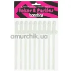 Трубочки для напоїв LoveToy Jokes & Parties Glow In The Dark Willy Penis Straws - світяться в темряві, 9 шт - Фото №1