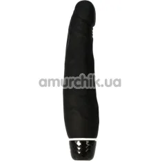 Вибратор Mini Silicone Classic 16 см, черный - Фото №1