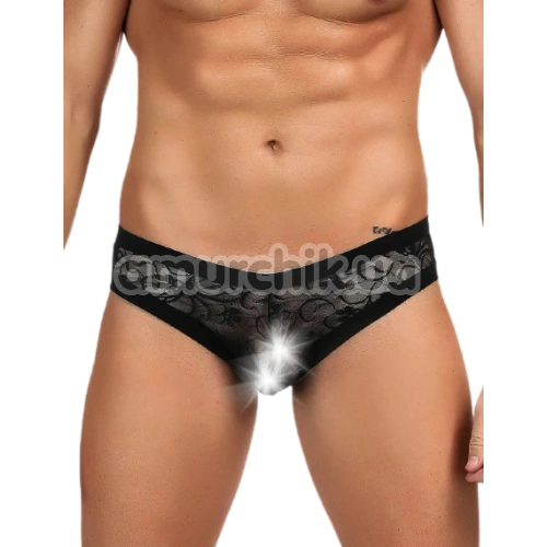 Трусы мужские Star Night Sexy Floral Lace Panty, черные - Фото №1