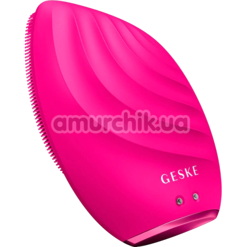 Ультразвуковая щетка для лица Geske Sonic Facial Brush 5 in 1, ярко-розовая