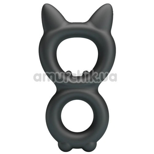 Эрекционное кольцо Crazy Bull Super Soft Silicone Toran, черное - Фото №1