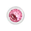 Анальная пробка с розовым кристаллом Adam & Eve Pink Gem Glass Plug Small, прозрачная - Фото №2