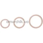 Набор эрекционных колец Silicone Support Rings, телесный - Фото №1