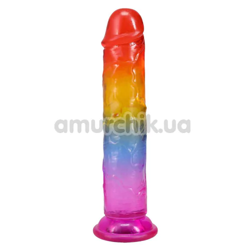Фалоімітатор Doc Johnson Crystal Jellies Classic Dong 7, мультикольоровий