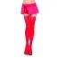 Панчохи з рожевим бантиком Nylon Thigh Highs With Bow, червоні