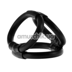 Ерекційне кільце Tri3Ring Cock Cage, чорне - Фото №1